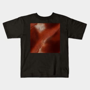 Brown Imitation leather, natural and ecological leather print #29 Kids T-Shirt